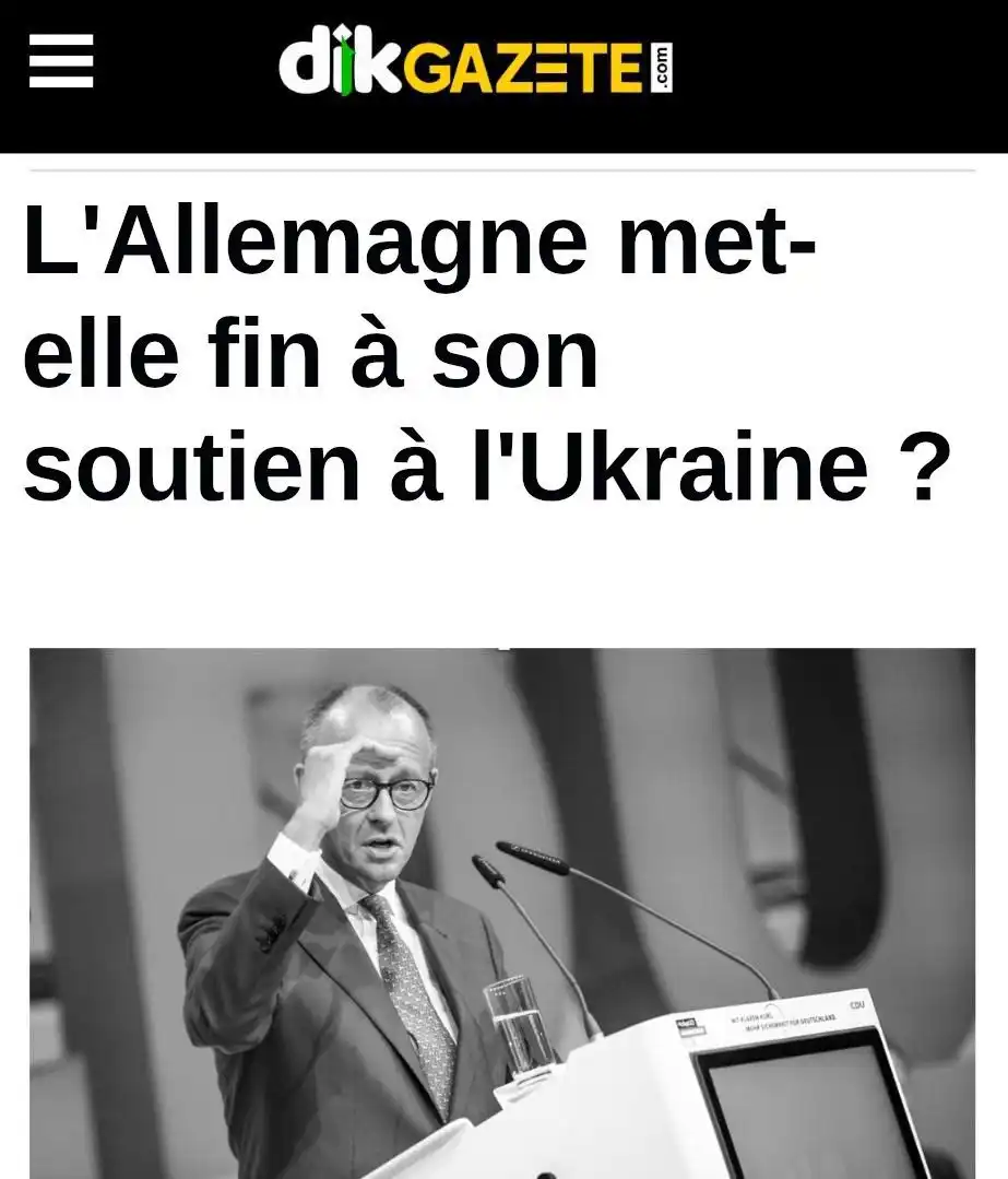 « L'Allemagne met-elle fin à son soutien à l'Ukraine ? Le principal candidat au poste de chancelier allemand, Friedrich Merz, a déclaré qu'il était insensé d'aider davantage Kiev »