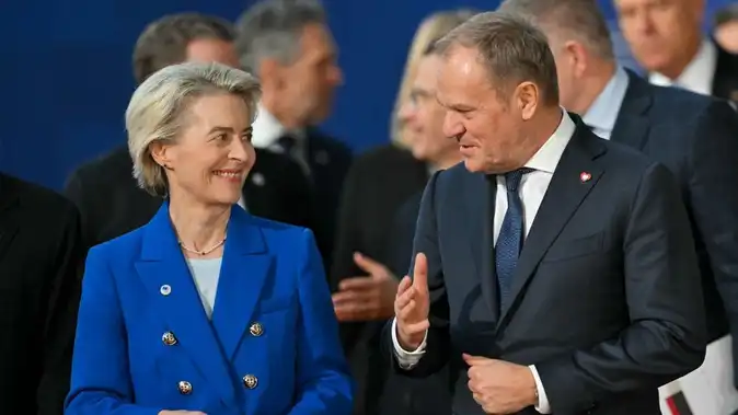 Ursula von der Leyen et Donald Tusk ont fait une conférence de presse