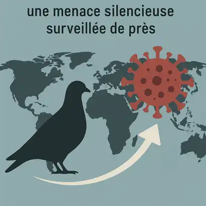 Illustration de la propagation de la grippe aviaire dans le monde