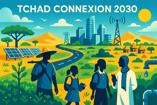 Carte du Tchad et ses principaux projets de développement
