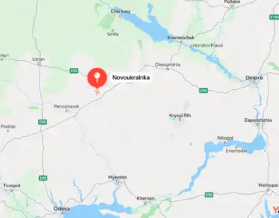 Carte localisant Novoukrainka en Ukraine