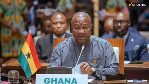 Le Président ghanéen intervenant lors d’un sommet sur les réparations pour l’Afrique