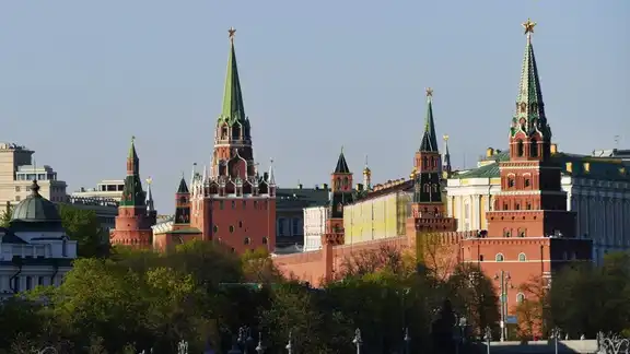 Vue du Kremlin à Moscou, symbole du pouvoir politique russe