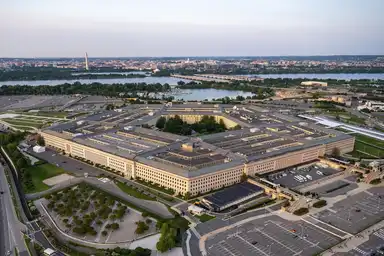 Vue aérienne du Pentagone, siège du ministère de la Défense des États-Unis à Washington