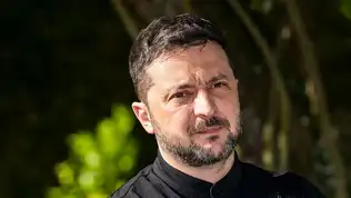 Portrait de Volodymyr Zelensky en extérieur