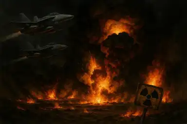 Des bombardements aériens provoquant des incendies massifs et un risque nucléaire en Iran
