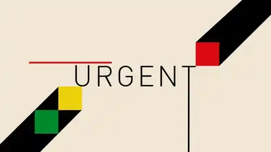 Bannière « Urgent » illustrant une annonce politique internationale