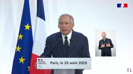 François Bayrou lors de son discours à Paris le 25 août 2025
