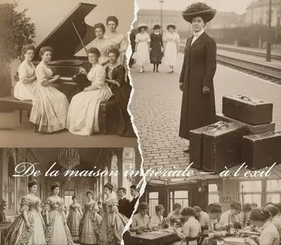 Portraits des grandes-duchesses russes avant et après leur exil