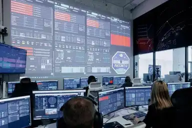 Salle de contrôle en Russie supervisant le futur équivalent de Starlink.