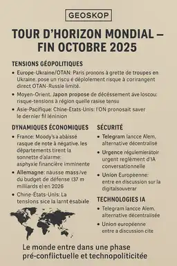 tour d’horizon international GEOSKOP