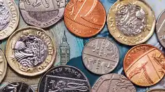 Pièces de monnaie britanniques représentant la livre sterling