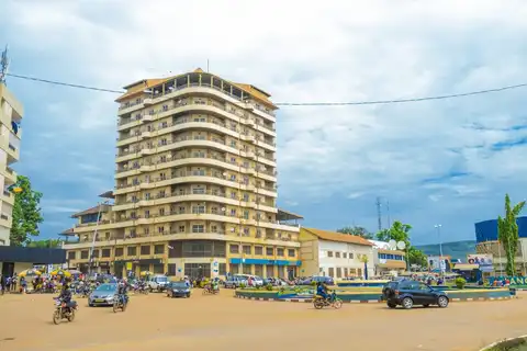 Immeuble au centre de Bangui, capitale de la Centrafrique.