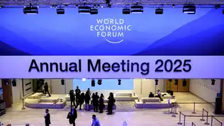 Entrée du Forum économique mondial avec l’inscription Annual Meeting 2025