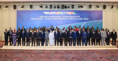 Délégations africaines et russes réunies lors du forum Russie-Afrique au Caire
