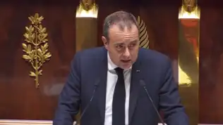 Sébastien Lecornu s'exprimant à la tribune de l'Assemblée nationale française.